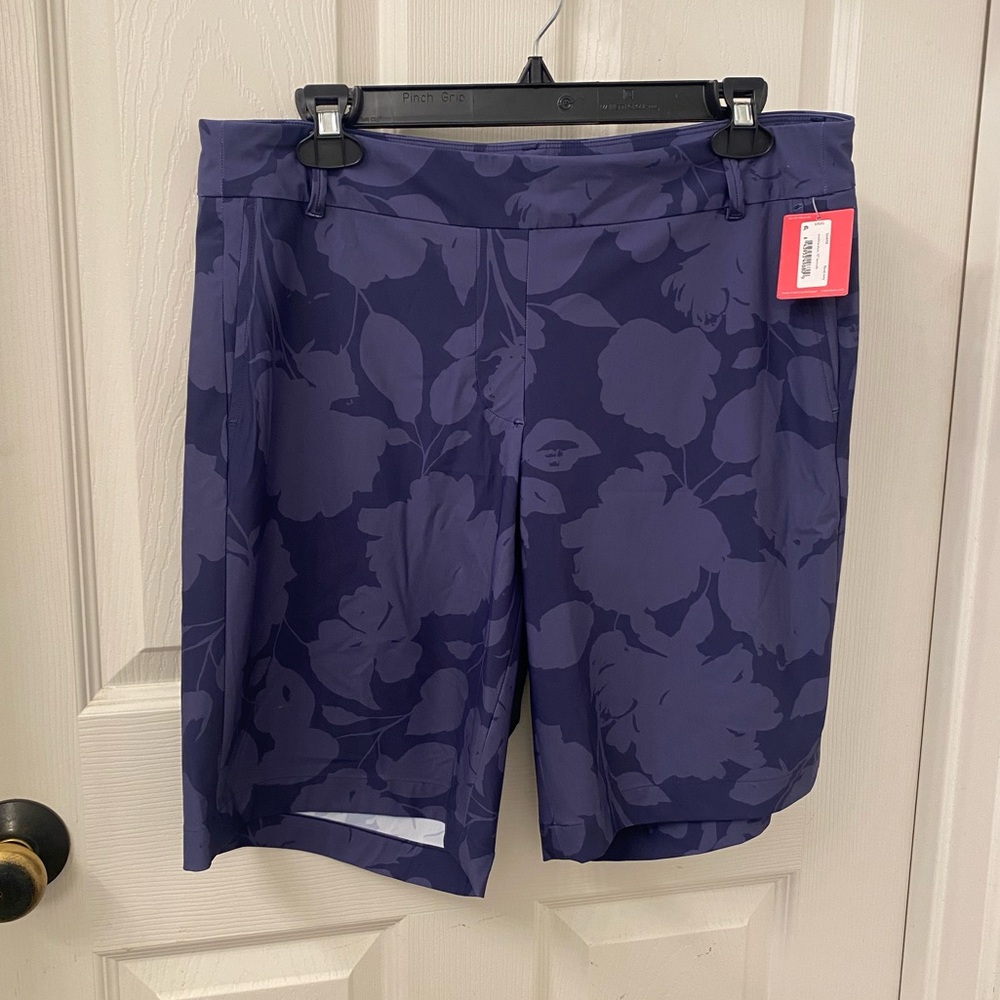 SPANX Lavender Patterned Shorts NWT - image 1